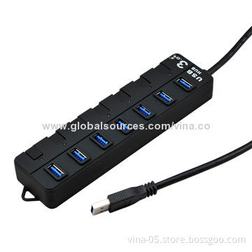 2014 New Design 7-port USB3.0 Hub, 5.0Gbps Super Speed